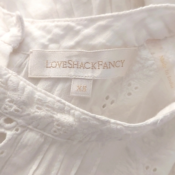 Loveshackfancy White Ecru Lorelei Dress Size XS Bohemian Festival - Picture 13 of 16